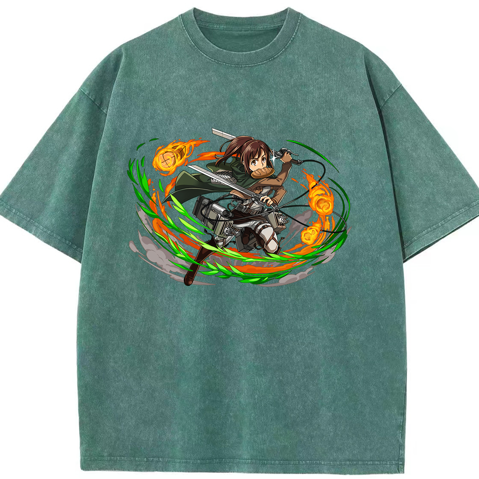 （画像用） 進撃の巨人 サシャ·ブラウス Attack on Titan Sasha Blaus 綿100% ヴィンテージ風 半袖Tシャツ（フロントプリント）